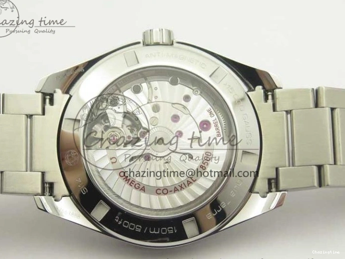 0307 Aqua Terra 150M SS VSF 1:1 Best Edition White Textured Dial Silver Markers on SS Bracelet A8500 Super Clone Chic 8041